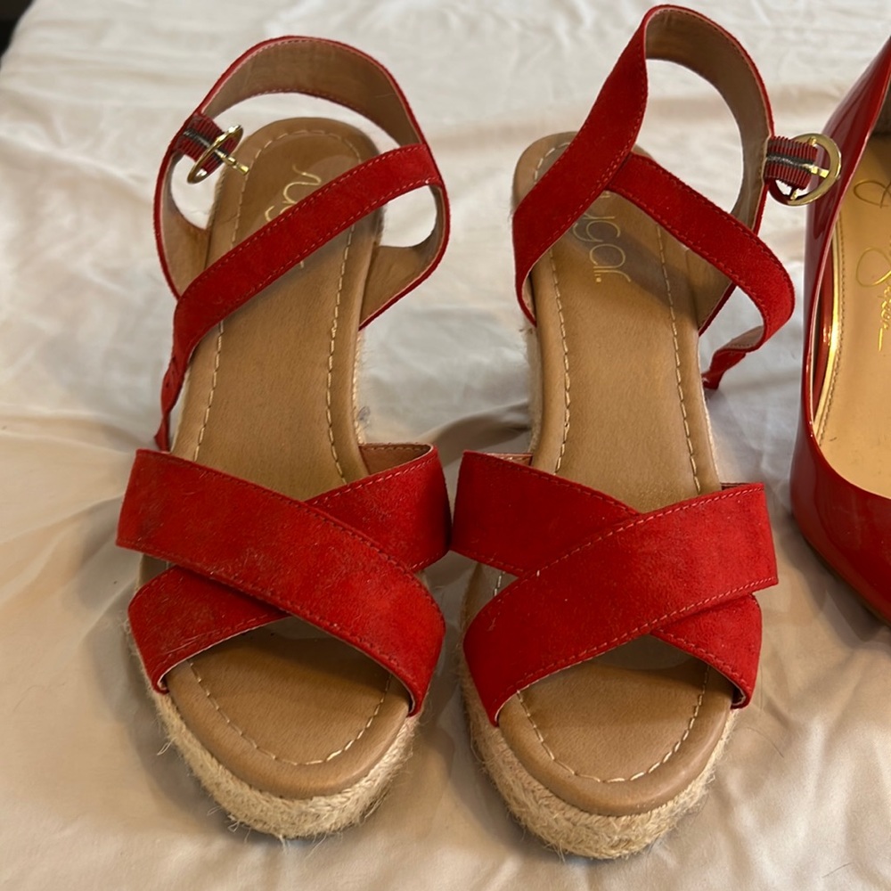 Red espadrilles